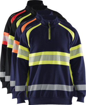 Blåklåder Blåkläder 3553 High Vis Sweatshirt / High Vis Sweatshirt - 4xl - Sort/high Vis Gul