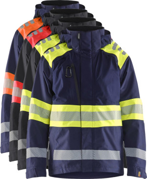 Blåklåder Blåkläder 4420 High Vis Skaljakke / High Vis Skaljakke - S - Marineblå/high Vis Orange