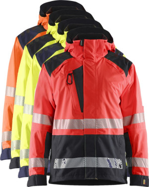 Blåklåder Blåkläder 4435 High Vis Skaljakke / High Vis Skaljakke - 3xl - High Vis Gul/marineblå