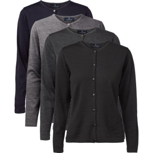Cc55 50136 Copenhagen Cardigan O Neck Buttons Tubular Dame Charcoal Melange S