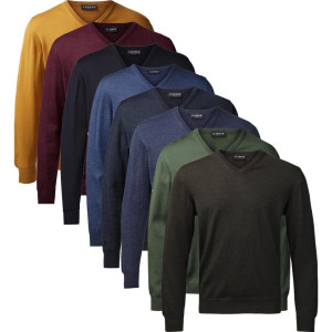Clipper 50102 Milan Pullover V Neck Herre Ocher S