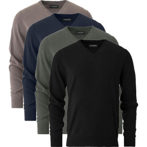 Clipper 51007 Napoli Men´s Pullover V-Neck Herre Captain Navy 6xl