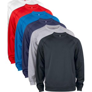 Clique 21010 Basic Active Roundneck / Sweatshirt / Trøje Sort 3xl