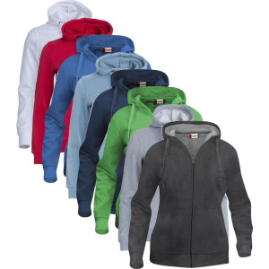 Clique 21035 Basic Hoody Full Zip Ladies / Hættetrøje Anthracite Melange Xs