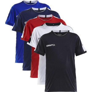 Craft 1905636 Progress Practise Tee Jr Børn / Trænings T-Shirt / Sports T-Shirt / T-Shirt Club Cobolt/white 146/152