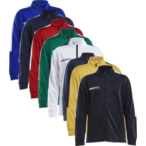 Craft 1905640 Progress Jacket Jr Børn / Træningstrøje / Sportstrøje / Trøje Team Green/white 122/128