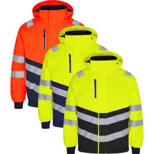 Engel 1248-930 Safety Pilotjakke / Arbejdsjakke Orange/blue Ink L