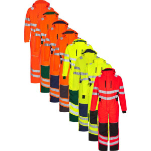Engel 4946-930 Safety Vinterkedeldragt / Arbejdskedeldragt Gul/blue Ink 4xl