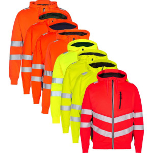 Engel 8025-241 Safety Sweat Cardigan Orange/antrazitgrå 4xl