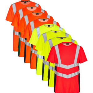 Engel 9544-182 Safety T-Shirt  / Arbejds T-Shirt Rød/sort S