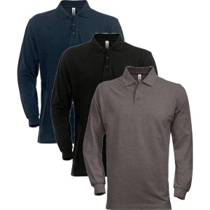 Fristads 100220 Acode Poloshirt Med Lange Ærmer, Herre Mørk Marine Xl