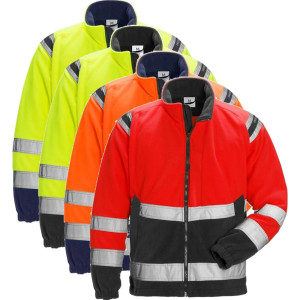 Fristads 119625 Hi Vis Vindtæt Fleece Jakke Kl.3 4041 / Arbejdsjakke Hi-Vis Gul/sort Xl