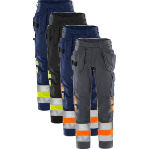 Fristads 131975 Hivis Green Håndværkerbuks Kl.1 2640 Gplu Hi-Vis Orange/marine C54