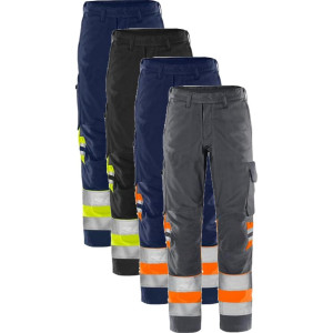 Fristads 134238 Hivis Green Bukser Kl.1. 2649 Gplu / Arbejdsbukser Hi-Vis Gul/sort C154