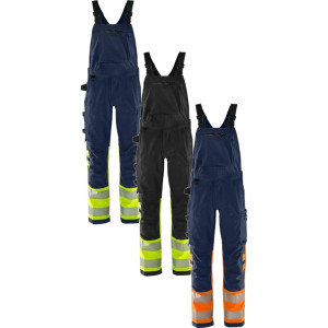 Fristads 134244 Hivis Green Stretch Overalls Klasse 1 1032 Gstp / Arbejdsoveralls Hi-Vis Gul/marine D120