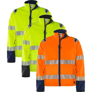 Fristads 134246 Hivis Green Stretchjakke Klasse 3 4647 Gstp / Arbejdsjakke Hi-Vis Orange/marine 4xl