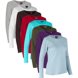 ID Identity Id 0509 Interlock T-Shirt   L/æ   Dame-Rød-2xl