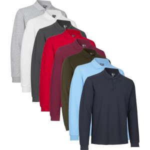 ID Identity Id 0544 Langærmet Poloshirt   Stretch-Bordeaux-2xl