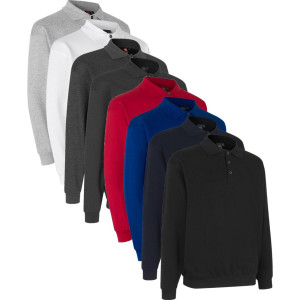 ID Identity Id 0601 Polosweatshirt   Klassisk-Sort-S