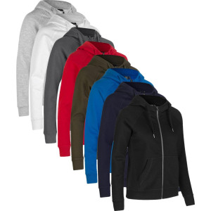 ID Identity Id 0639 Core Hoodie   Zip   Dame-Hvid-L