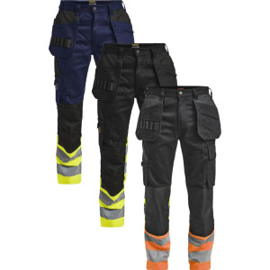 Jobman 2277 Håndværkerbukser Hi-Vis Black / Orange D092