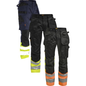 Jobman 2513 Håndværkerbukser Hi-Vis Black / Orange D096