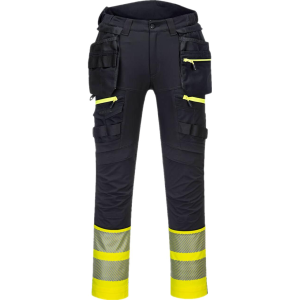 Portwest Dx445 Dx4 Hi-Vis Klasse 1 Bukser Med Hængelommer 36 Gul/sort