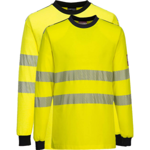 Portwest Fr701 Wx3 Flammehæmmende Hi-Vis T-Shirt S Gul/sort