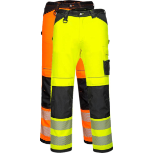 Portwest Pw385 Pw3 Hi-Vis Dame Stretch Arbejds Bukser 28 Orange/sort
