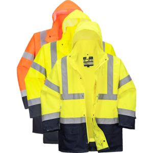 Portwest S766 Klassisk 5-I-1 2 Farvet Jakke Xl Gul/sort