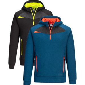 Portwest Dx467 Dx4 Hættetrøje Med Kort Lynlås Sort M