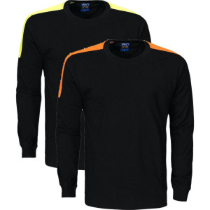 Projob 642020 2020 T-Shirt Langærmet / Arbejds T-Shirt Black/orange M