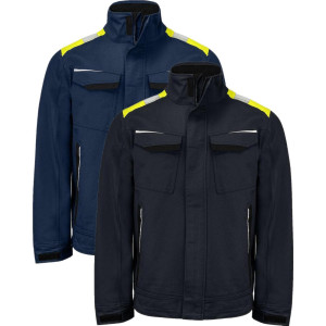 Projob 645437 5437 Servicejakke, Bomuld / Arbejdsjakke Navy/yellow Xs