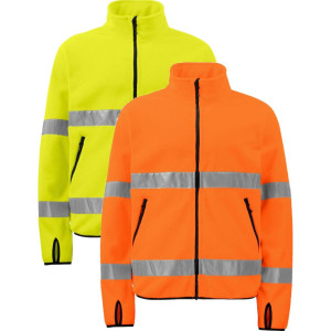 Projob 646327 6327 Fleecejakke En Iso 20471 Klasse 3 / Arbejdsjakke Orange/sort Xs