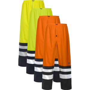 Projob 646504 6504 Regnbuks En Iso 20471 Klasse 2 / Arbejdsbukser Orange/black Xs