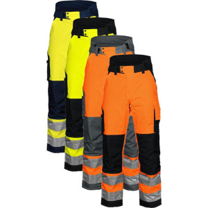 Projob 646514 6514 Forede Bukser En Iso 20471 Klasse 2 / Arbejdsbukser Yellow/black D88