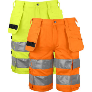 Projob 646535 6535 Shorts En Iso 20471 Klasse 2/1 / Arbejdsshorts Orange/black C58