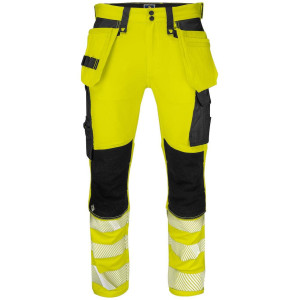 Projob 646571 6571 Stretch Buks En Iso 20471 Klasse 2 / Arbejdsbukser Yellow/black C54
