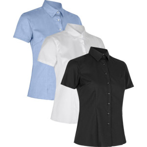 Seven Seas S721 Fine Twill   Modern   S/s   Dame-Lys Blå-3xl