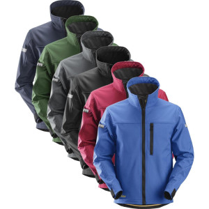 Snickers 1200 Allroundwork, Softshelljakke Blå/sort Xs Kort