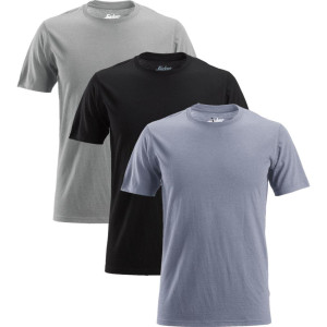 Snickers 2527 Allroundwork, Uld T-Shirt Mørk Blåmeleret S