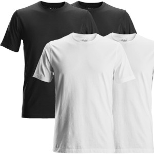 Snickers 2529 T-Shirt, 2-Pak. Sort Xs