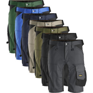 Snickers 6143 Allroundwork, Stretch Shorts Khaki Grøn/sort 54