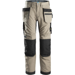 Snickers 6206 Litework, 37.5® Arbejdsbuks+ Med Hylsterlommer Khaki/sort 40
