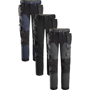 Snickers 6275 Allroundwork, Arbejdsbukser I 4-Vejs Stretch Med Hylsterlommer Sort 88
