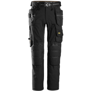 Snickers 6590 Allroundwork, Arbejdsbukser Med Stretch, Capsulizedâ„¢ KnÃ¦puder Og Hylsterlommer Sort 104