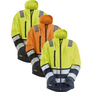Snickers 8073 High-Vis Dame Sweatjakke Med Lang Lynlås, Klasse 2 Orange/sort Xs