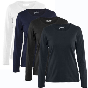 Blåklåder Blåkläder 3301 Dame T-Shirt Lang Ærme / Dame T-Shirt Lang Ærme - 2xl - Marineblå