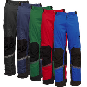 Elka 182400 Working Xtreme Stretch Taljebukser / Arbejdsbukser Vandtæt Og Vindtæt-Rød-S