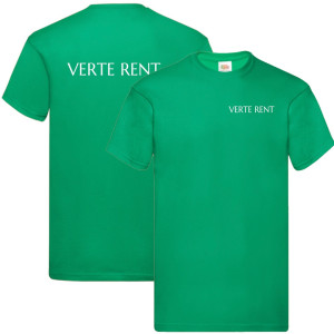 Fruit Of The Loom T-Shirts I Kelly Grøn ( Incl. Lille Verte Rent Logo På V/bryst Og Stort Logo På Ryg )-Lime-L
